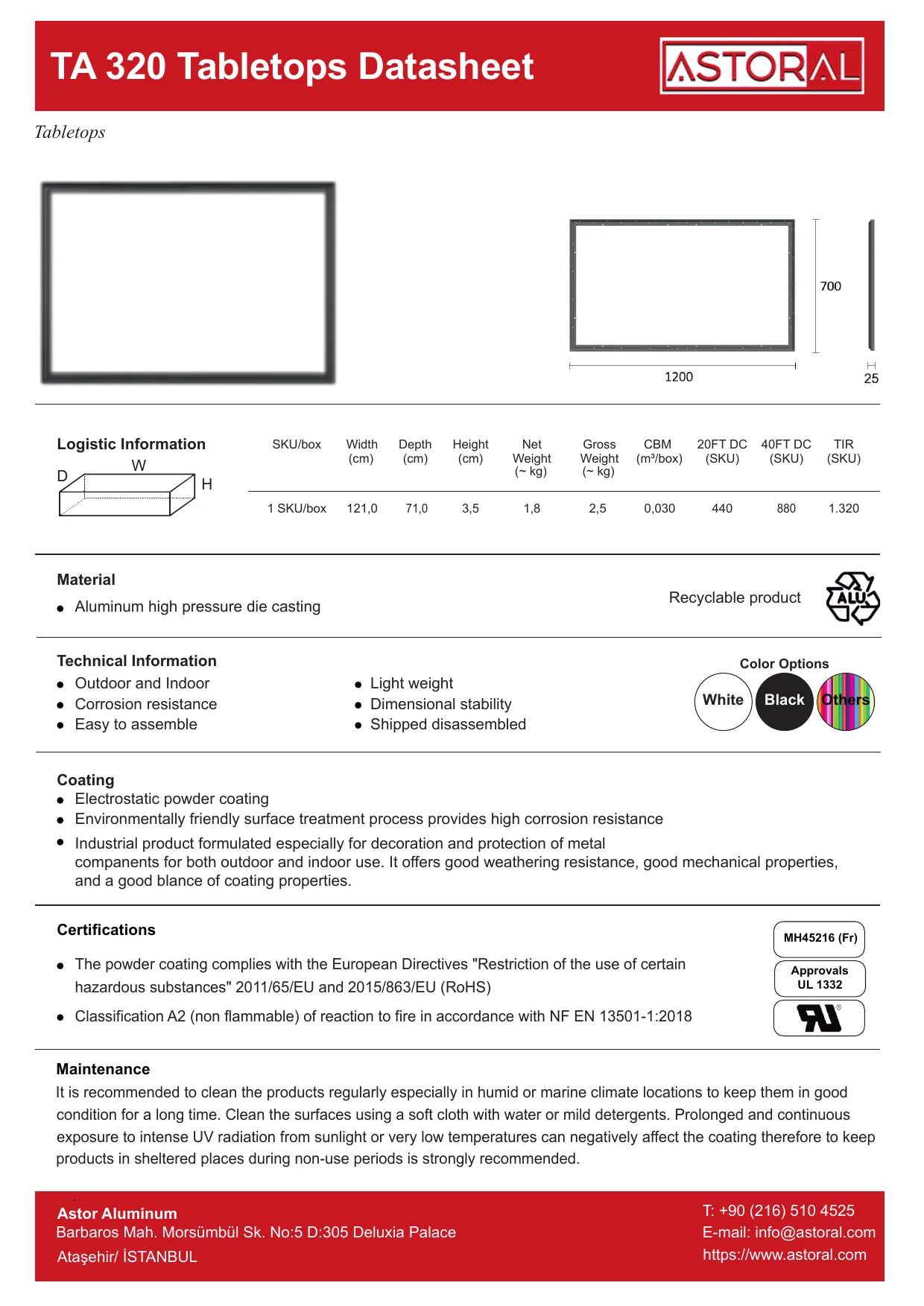 Tabletop TA320 TDS